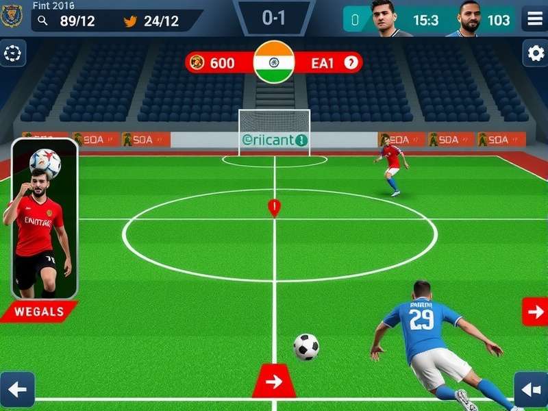 Elite Indian Dribblers gameplay screenshot showing football action